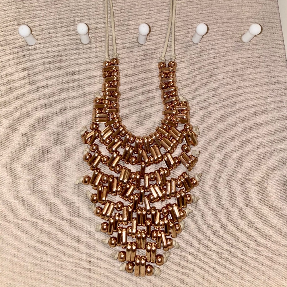 Abercrombie & Fitch Rose Gold Statement Necklace